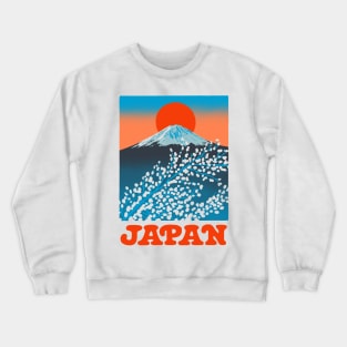 Japan Mt. Fuji Cherry Blossom Sun Crewneck Sweatshirt